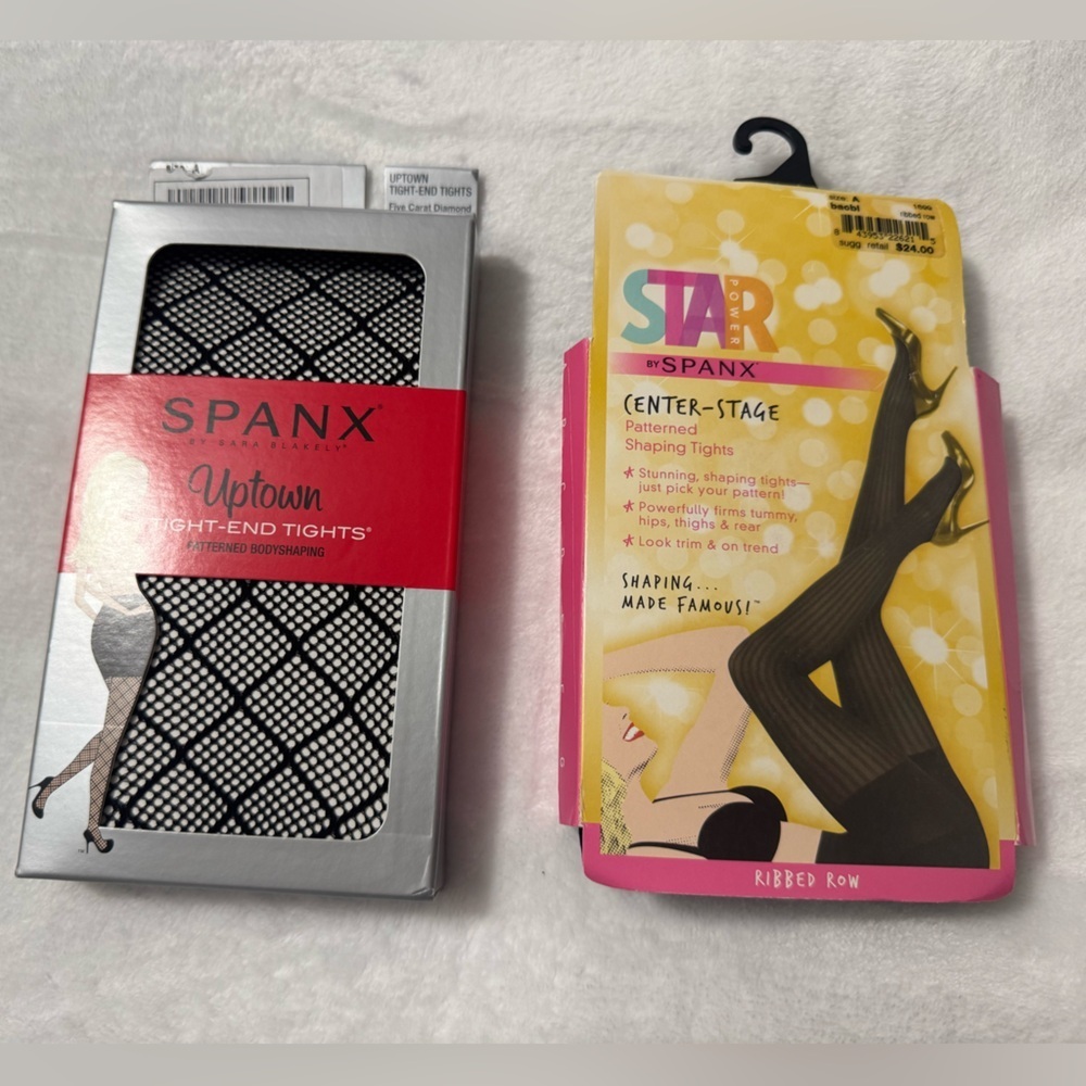 Lot of 2 Spanx Black Shaping Tights Size A